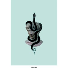 Pixaflair - Snake - Greek - Çerçevesiz Poster