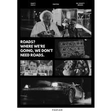 Pixaflair - Back To The Future - We Don’t Need Roads - Çerçevesiz Poster