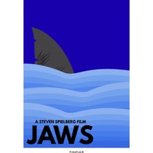 Pixaflair - Jaws - Shadow- Çerçevesiz Poster