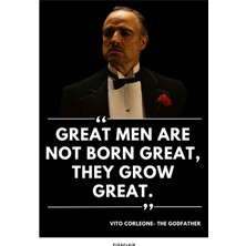 Pixaflair - The Godfather - Great Men - Tablo - Çerçevesiz Film Poster