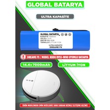 Global Batarya Dreame F9 Uyumlu Akıllı Robot Süpürge Bataryası 14.4V 7000MAH Li-Ion Pil (Ultra Kapasite)