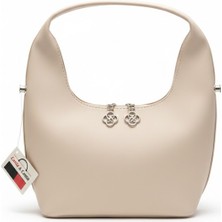 Çanta&Çanta Kadın Bej El ve Omuz Çantası – Fermuarlı Şık Tasarım