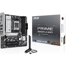 Asus Prıme B840M-A Wıfı Ddr5 7600MT/S 1xhdmı 2xdp 3xm.2 Am5 (Amd Am5 9000/8000/7000 Serileri Ile