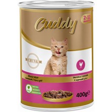 Cuddy Parça Tavuk Etli Yavru Kedi Konservesi 400 G 12 Adet