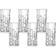 RCR Jumbo Meşrubat Bardakları 6'lı Set Kristal Malzeme Desensiz Tasarım