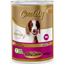 Cuddy Parça Biftek Etli Yetişkin Köpek Konservesi 400 G 12 Adet