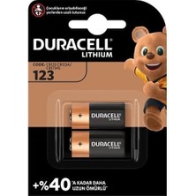 Duracell 123A 3 Volt Lityum Pil 2 Adet