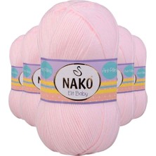 Maarketim 5 Adet Elite Baby El Örgü İpi Tüylenmeyen Bebek Yünü Soft Pembe