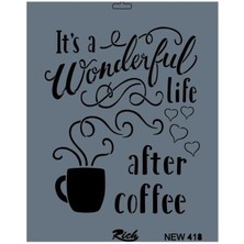 Rich New Seri N418 Stencil 35X25 cm