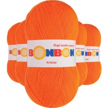 Maarketim 5 Adet Kristal El Örgü Lif İpi Turuncu