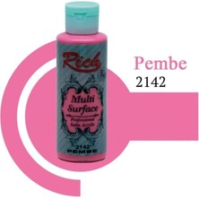 Rich Multi Surface 2142 Pembe Akrilik Boya 120 cc