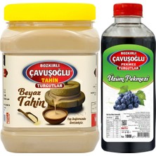 Bozkırlı Çavuşoğlu Beyaz Tahin Kepeksiz 930 gr + Üzüm Pekmezi 1000 gr