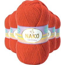 Maarketim 5 Adet Elite Baby El Örgü İpi Tüylenmeyen Bebek Yünü Mercan Taşı