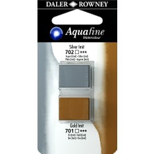 Daler Rowney Aquafine 2 Parça Silver İmit Gold İmit Taş Sulu Boya Seti Yüksek Kalite