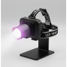 Meli Collection Profesyonel 50W Dijital Kafa Feneri - Yeni Nesil Type-C Şarjlı - Kademeli Işık & Flaşör Modlu