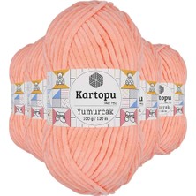 Maarketim 5 Adet Yumurcak Kadife El Örgü İpi Somon