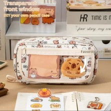 Sanrio Kapibara Cuzdan Detaylı Kalem Kutu Kapibara Kalemlik