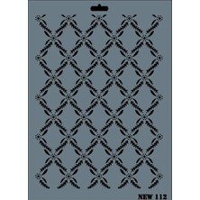 Rich New Seri N112 Stencil 35X25 cm