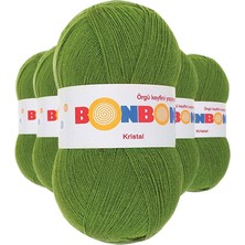 Maarketim 5 Adet Kristal El Örgü Lif İpi Çam Yeşili