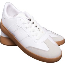 SRC Yan Şerit Detaylı Sneaker Spor Ayakkabı Beyaz