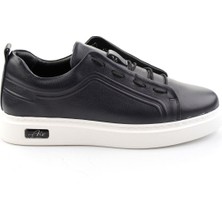 Bambi Lacivert Hakiki Deri Erkek Sneaker E01700178003