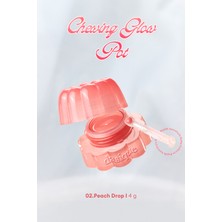 Dasique Esnek Jel Dokulu, Nemlendirici, Parlak Bitişli Ruj & Allık Dasıque Chewing Glow Pot 02 Peach Drop
