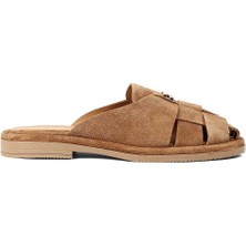 Celal Gültekin Kadın Taba Tokalı Süet Deri Terlik