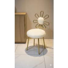 HediSelim Papatya Peluş Tasarım Makyaj Sandalyesi