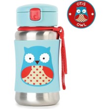 Najmaddin Skip Hop Zoo Pipetli Paslanmaz Çelik Suluk 350 ml Baykuş