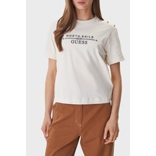 Guess Xns Pamuklu Regular Fit Bisiklet Yaka Logolu T Shirt W6GI03K2657 Bayan T Shirt W6GI03 K2657 G012
