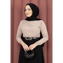 Ozk Taş Detaylı Sandy Body Vizon
