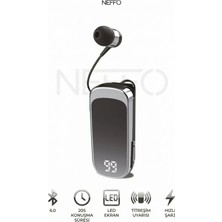 Neffo Makaralı Kulaklık Bluetooth 6.0 | 20 Saat Konuşma | Dijital Ekran | Titreşimli | Hızlı Şarjlı