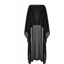 Aquella Simli Krep Siyah Kaftan