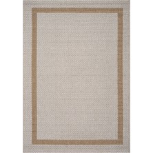 Koza Halı Retro Plain Krem Natural Bordürlü Halı A3234A