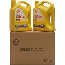 Shell Helix Hx5 Sn 10W-40 4 Litre Motor Yağı 4 Adet