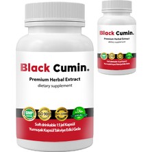 Black Cumin - 2 Adet Soğuk Sıkım Siyah Kimyon Tohumu Yağı ve Nigella Sativa Tohumlu 15 Soft Jel Kapsül