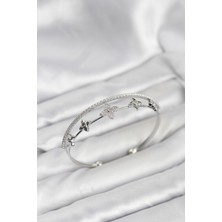 Ayder Timya Pirinç Gümüş Renk Çiçek Model Kadın Bileklik - TJ-BB8254 TG/Tmy228610