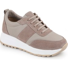 Libero L086.925 Hakiki Süet Deri Kalın Eva Taban Rahat Kadın Sneaker