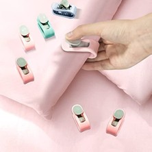 Epilons Z&k Market® 4 Adet Iğnesiz Yorgan Çarşaf ve Perde Tutucu Sabitleyici Kaydırmaz Örtü Düzenleyici Kli