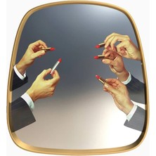 Seletti x Toiletpaper Lipsticks, Italyan Tasarımı Dekoratif Modern Duvar Aynası