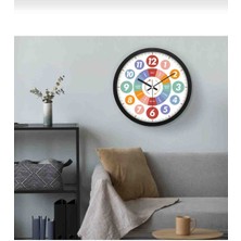 Emores Çocuklar Için Eğitici 30 cm Duvar Saati