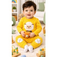 Mora Tekstil Nakışlı Kuzu Detaylı Penye Bebek Tulum – Günlük Takım