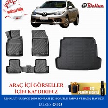 Rizline Renault Fluence 3D Havuzlu Paspas ve Bagaj Havuzu 2010 Model Uyumlu