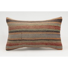 Kilim Wholesale El Yapımı Kilimden Yapılmış Vintage Kırlent Kılıfı, Yün, 30X50 cm