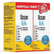 Orzax Ocean D3 K2 Oral Damla 20ML + 20ML (2. Si %50 Indirimli)