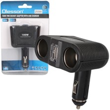 Najmaddin Olesson 1646 12-24V Tek USB Girişli 100W Çiftli Araç Çakmak Çoklayıcı