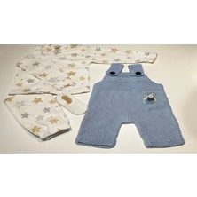 vitvit 1-2 Yaş El Örgüsü Mavi Tulum, Pijama Takımı ve Babet Çorap