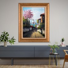 Giyense Altın Varaklı Çerçeveli Paspartulu Tablo NS329