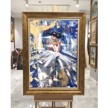 Giyense Altın Varaklı Çerçeveli Paspartulu Tablo NS813