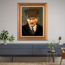 Giyense Altın Varaklı Çerçeveli Paspartulu Tablo NS1578